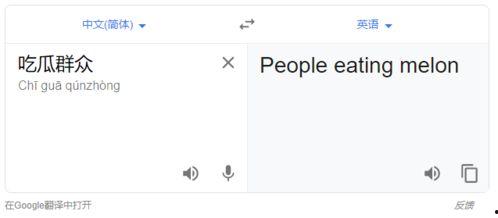 吃瓜群众英语翻译是什么